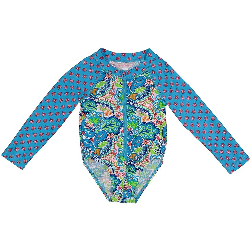 Tommy Bahama Girls' Uv Protection 1-Piece Swimsuit Bathing Suit